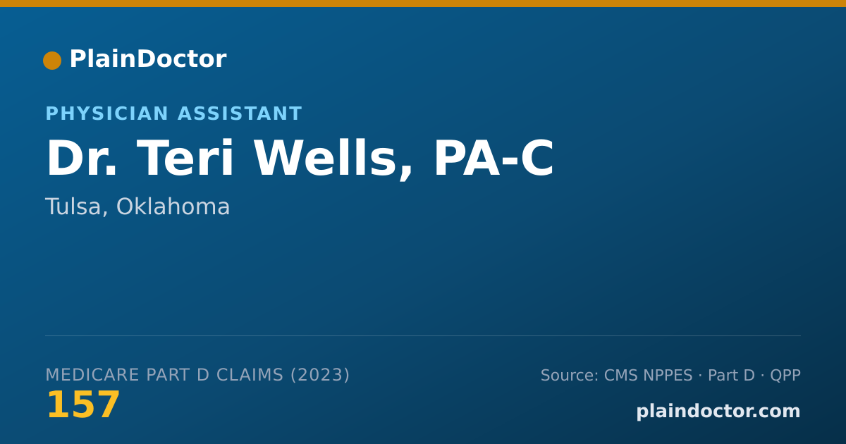 Shareable card for Teri Wells, PA-C - Physician Assistant, Tulsa, OK