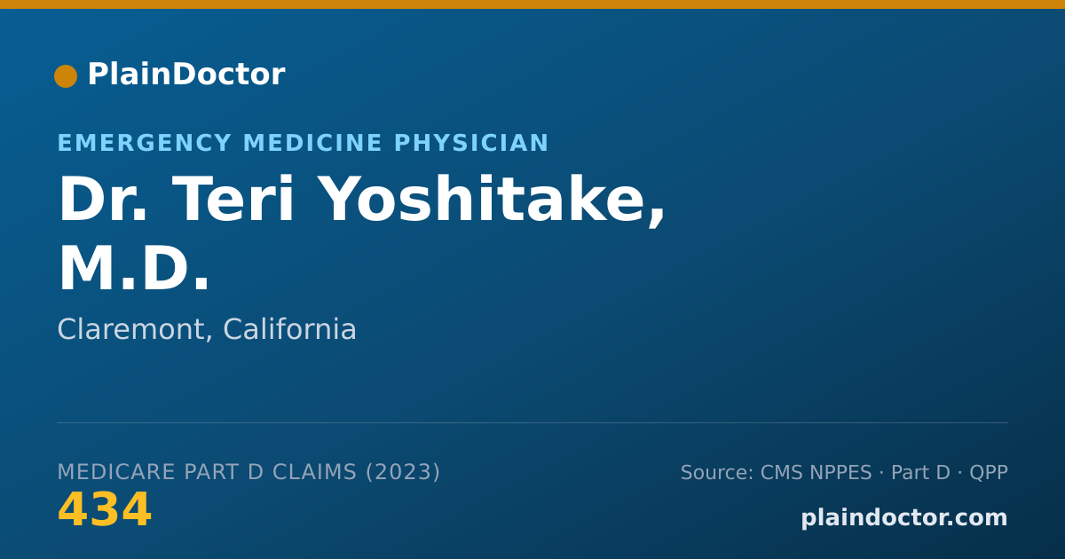 Shareable card for Teri Yoshitake, M.D. - Emergency Medicine Physician, Claremont, CA