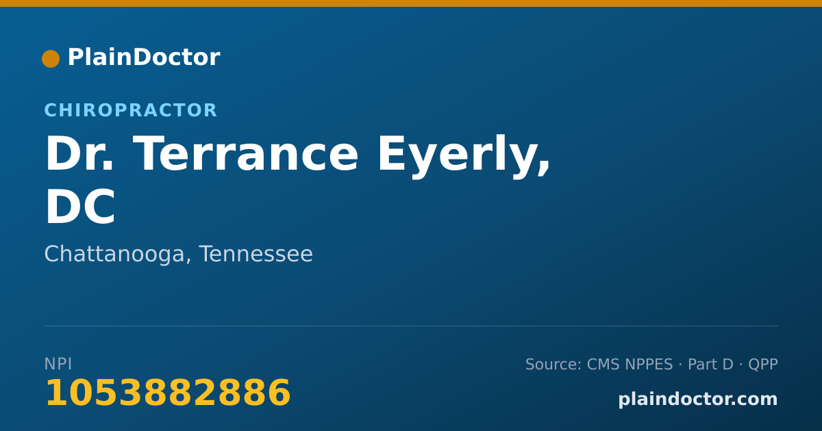Shareable card for Terrance Eyerly, DC - Chiropractor, Chattanooga, TN