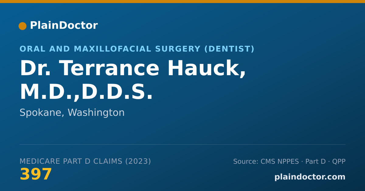 Shareable card for Terrance Hauck, M.D.,D.D.S. - Oral and Maxillofacial Surgery (Dentist), Spokane, WA