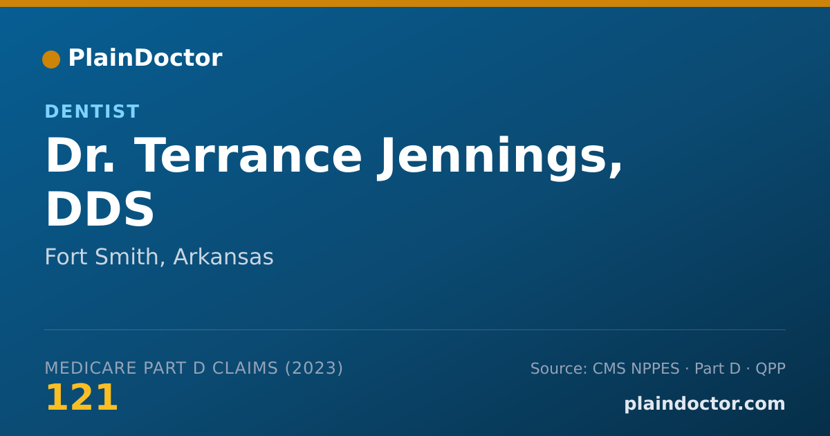 Shareable card for Terrance Jennings, DDS - Dentist, Fort Smith, AR