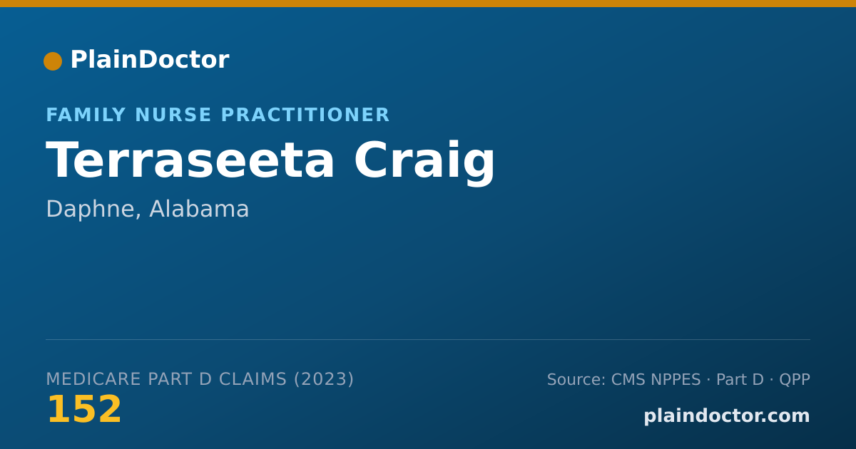 Shareable card for Terraseeta Craig - Family Nurse Practitioner, Daphne, AL