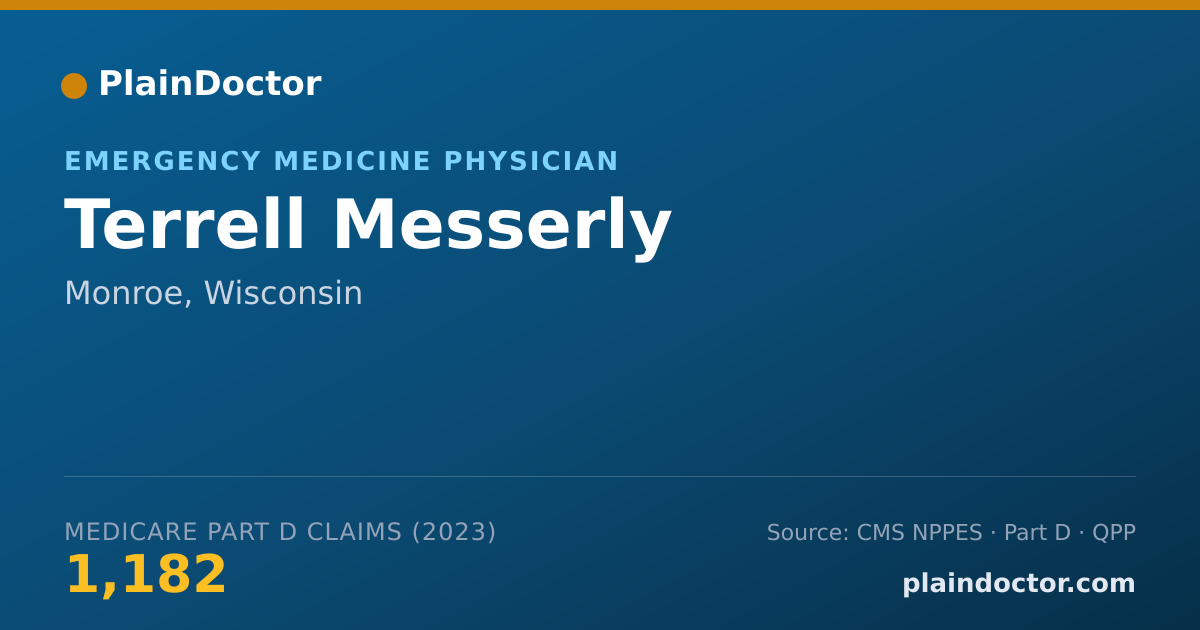 Shareable card for Terrell Messerly - Emergency Medicine Physician, Monroe, WI