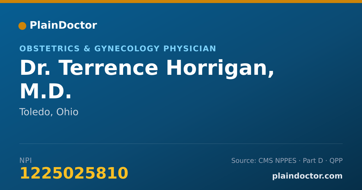 Shareable card for Terrence Horrigan, M.D. - Obstetrics & Gynecology Physician, Toledo, OH