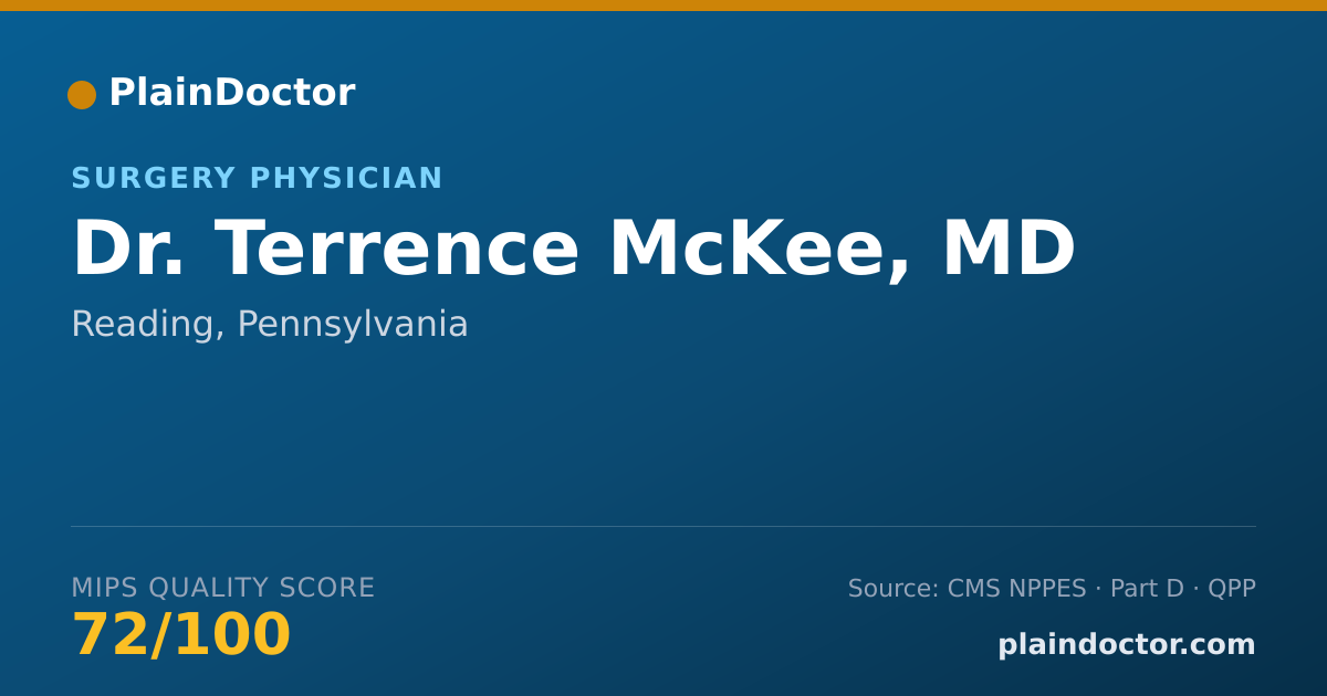 Shareable card for Terrence McKee, MD - Surgery Physician, Reading, PA