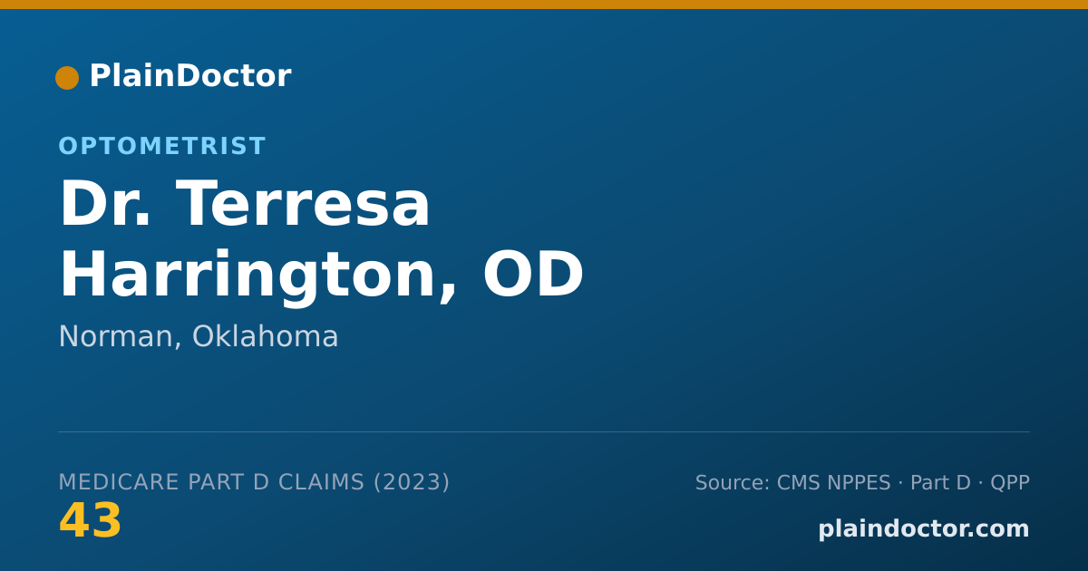 Shareable card for Terresa Harrington, OD - Optometrist, Norman, OK