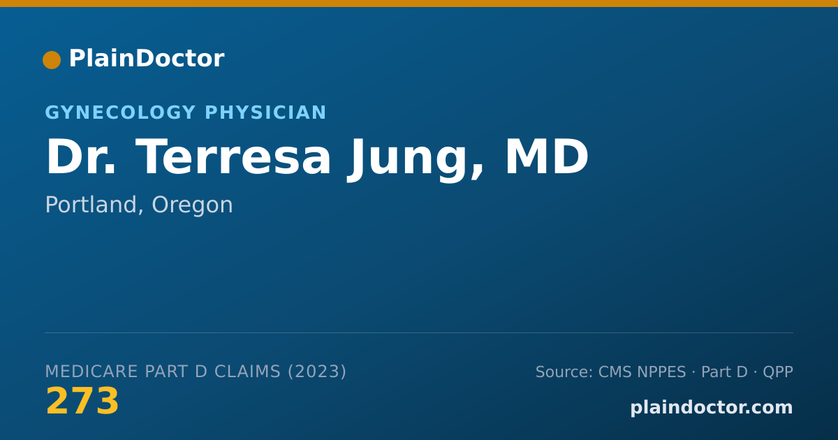 Shareable card for Terresa Jung, MD - Gynecology Physician, Portland, OR