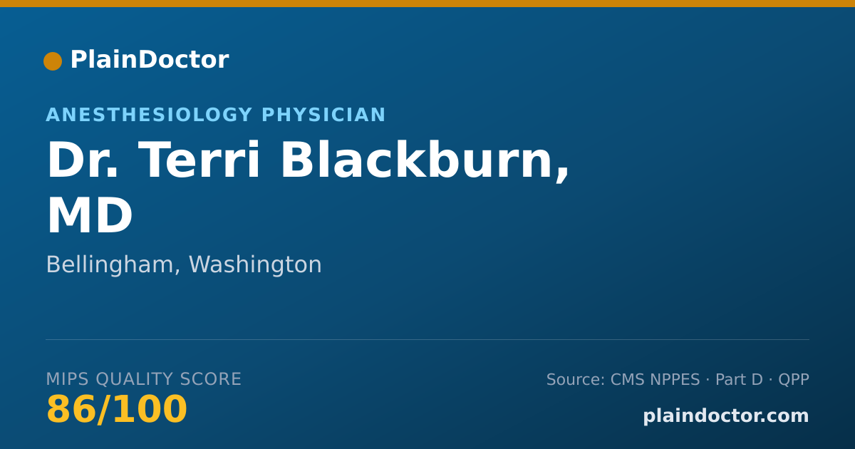 Shareable card for Terri Blackburn, MD - Anesthesiology Physician, Bellingham, WA