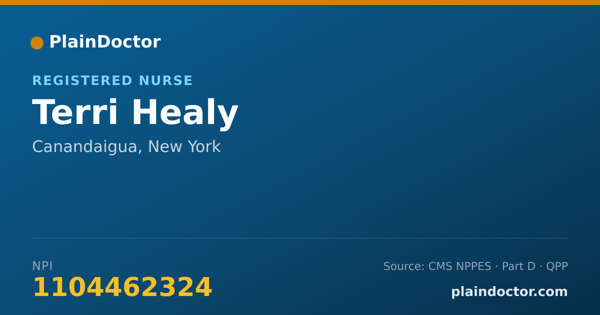 Shareable card for Terri Healy - Registered Nurse, Canandaigua, NY