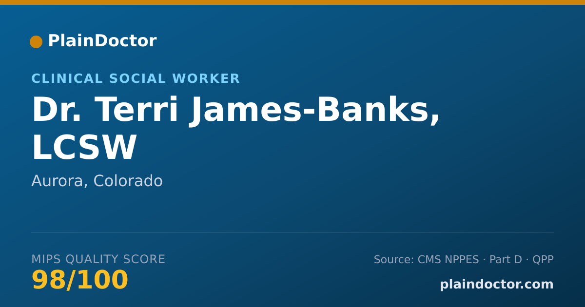 Shareable card for Terri James-Banks, LCSW - Clinical Social Worker, Aurora, CO