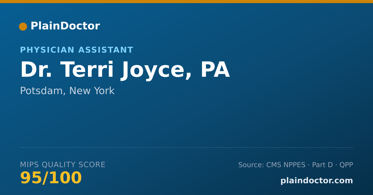 Shareable card for Terri Joyce, PA - Physician Assistant, Potsdam, NY