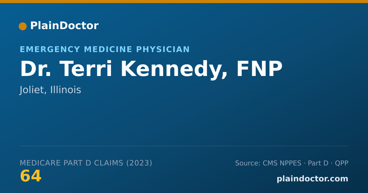 Shareable card for Terri Kennedy, FNP - Emergency Medicine Physician, Joliet, IL