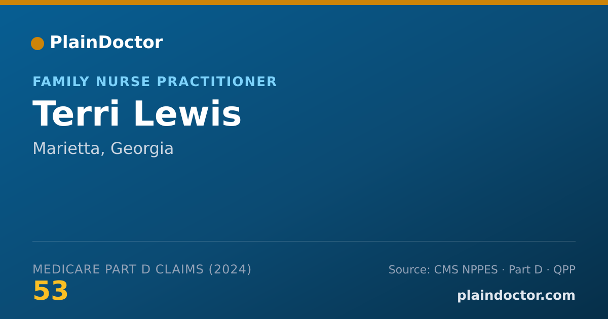 Shareable card for Terri Lewis - Family Nurse Practitioner, Marietta, GA