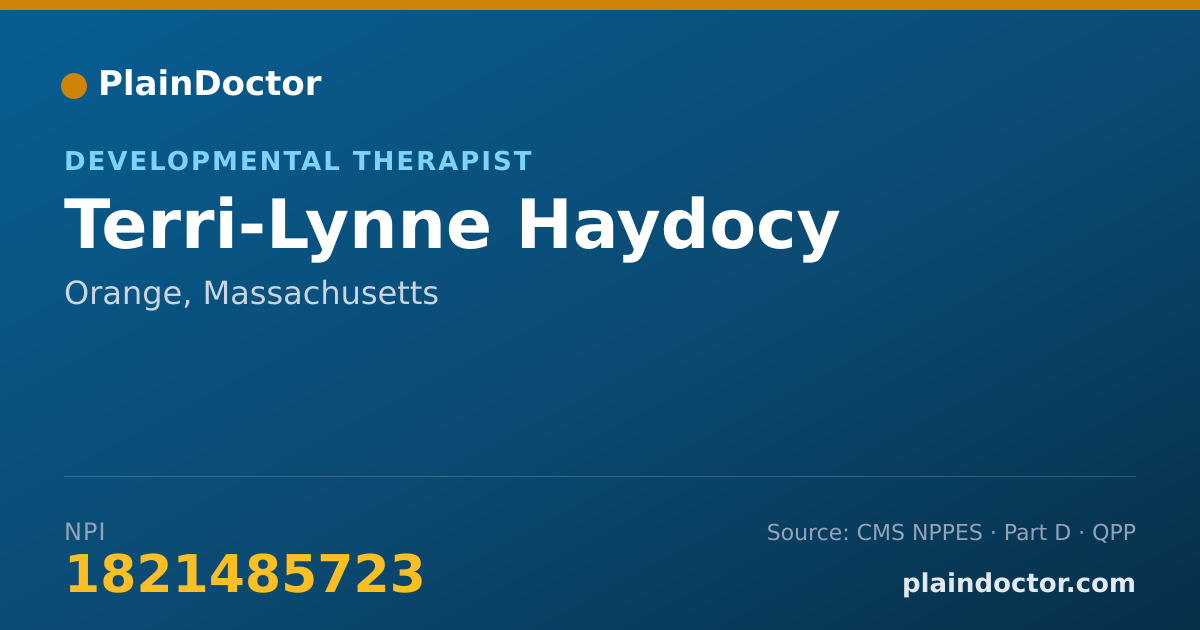 Shareable card for Terri-Lynne Haydocy - Developmental Therapist, Orange, MA