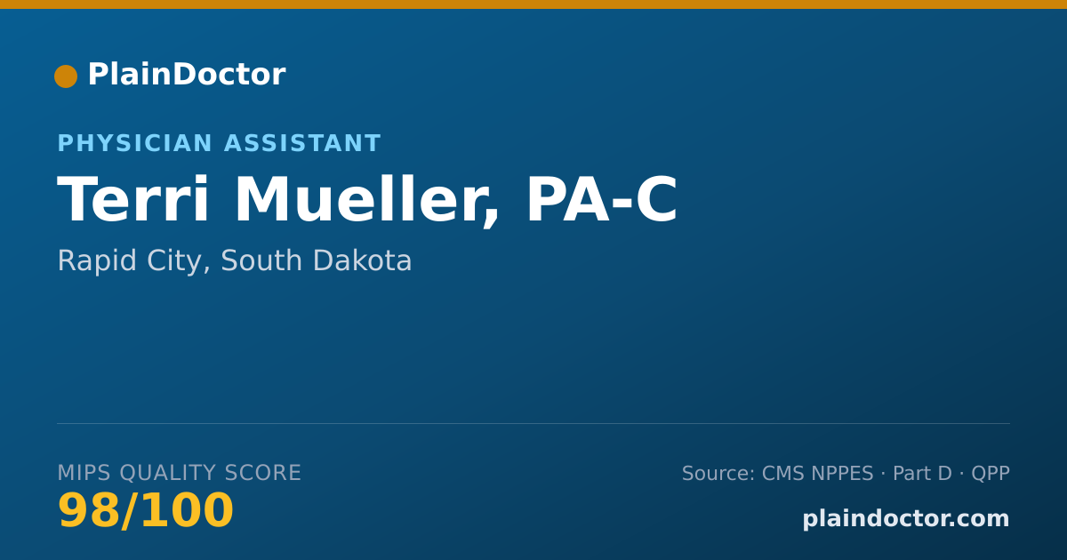 Shareable card for Terri Mueller, PA-C - Physician Assistant, Rapid City, SD