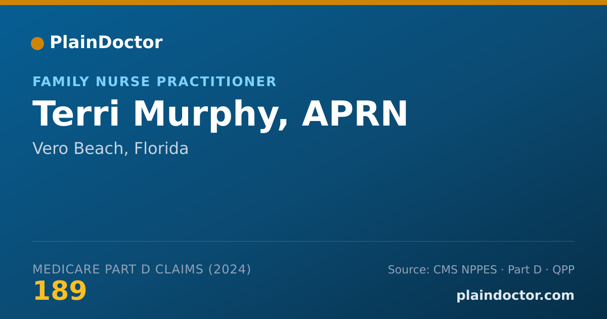 Shareable card for Terri Murphy, APRN - Family Nurse Practitioner, Vero Beach, FL