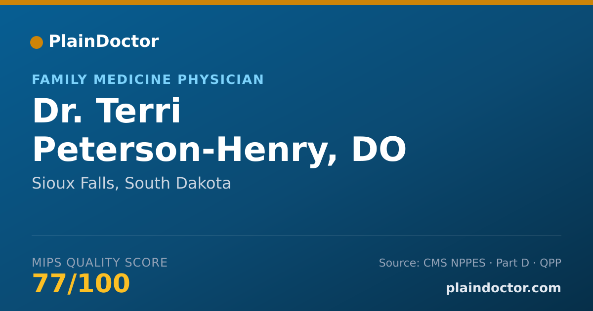 Shareable card for Terri Peterson-Henry, DO - Family Medicine Physician, Sioux Falls, SD