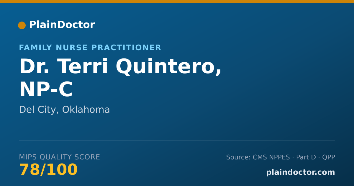 Shareable card for Terri Quintero, NP-C - Family Nurse Practitioner, Del City, OK