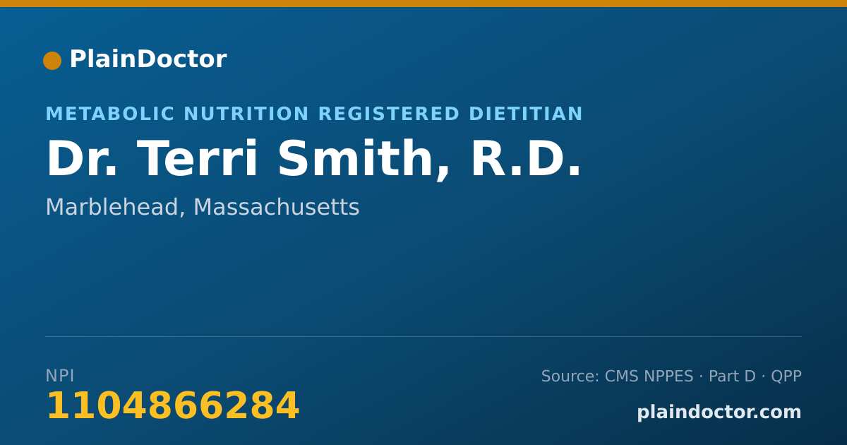 Shareable card for Terri Smith, R.D. - Metabolic Nutrition Registered Dietitian, Marblehead, MA