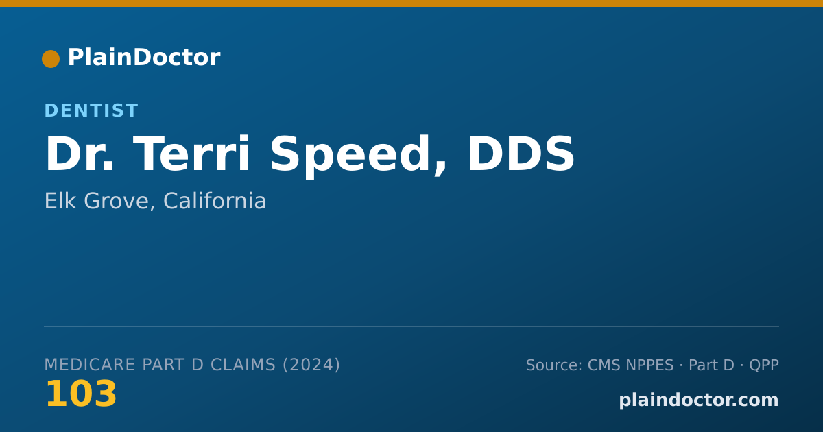 Shareable card for Terri Speed, DDS - Dentist, Elk Grove, CA