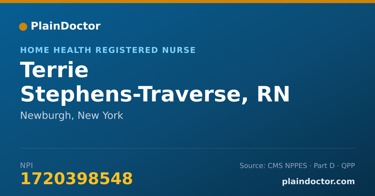 Shareable card for Terrie Stephens-Traverse, RN - Home Health Registered Nurse, Newburgh, NY