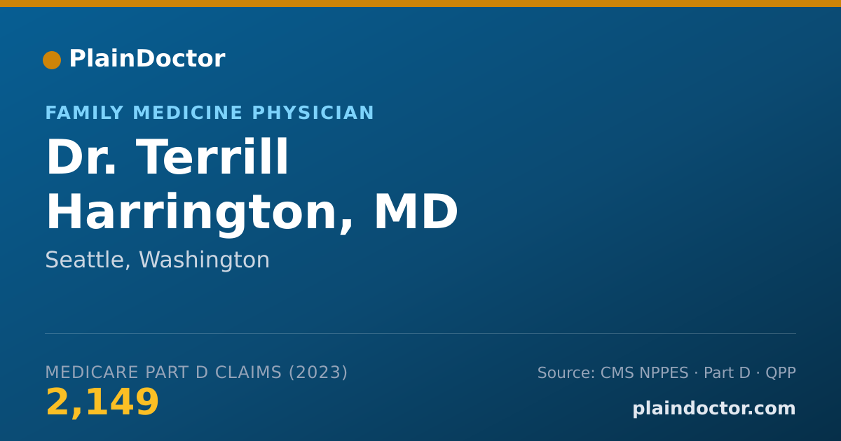 Shareable card for Terrill Harrington, MD - Family Medicine Physician, Seattle, WA