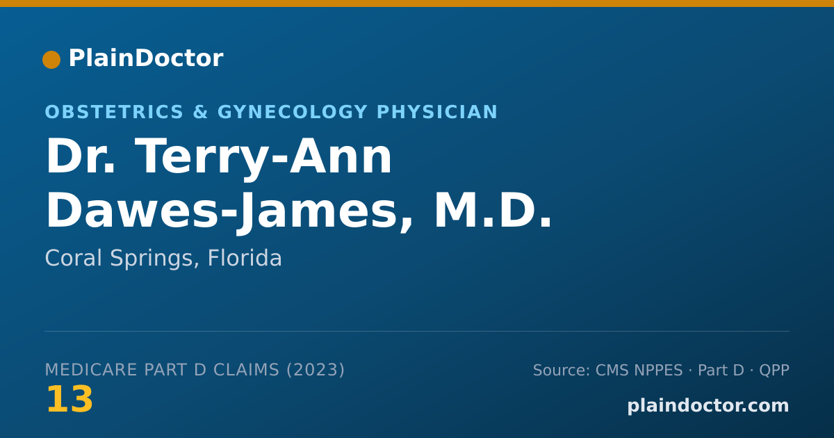 Shareable card for Terry-Ann Dawes-James, M.D. - Obstetrics & Gynecology Physician, Coral Springs, FL
