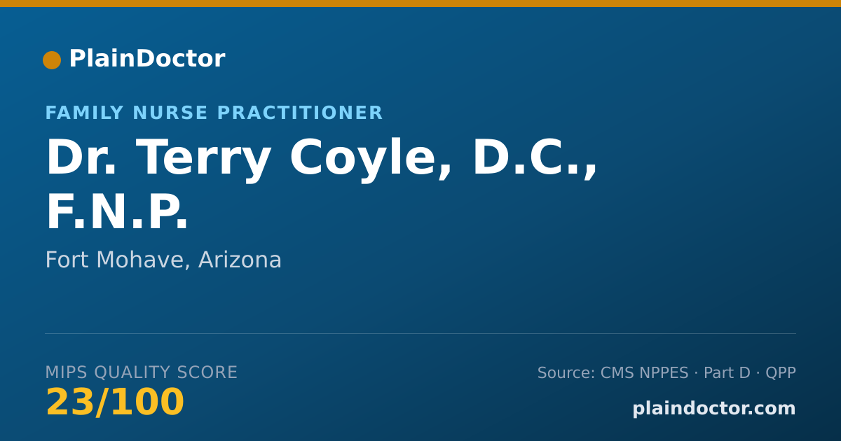 Shareable card for Terry Coyle, D.C., F.N.P. - Family Nurse Practitioner, Fort Mohave, AZ