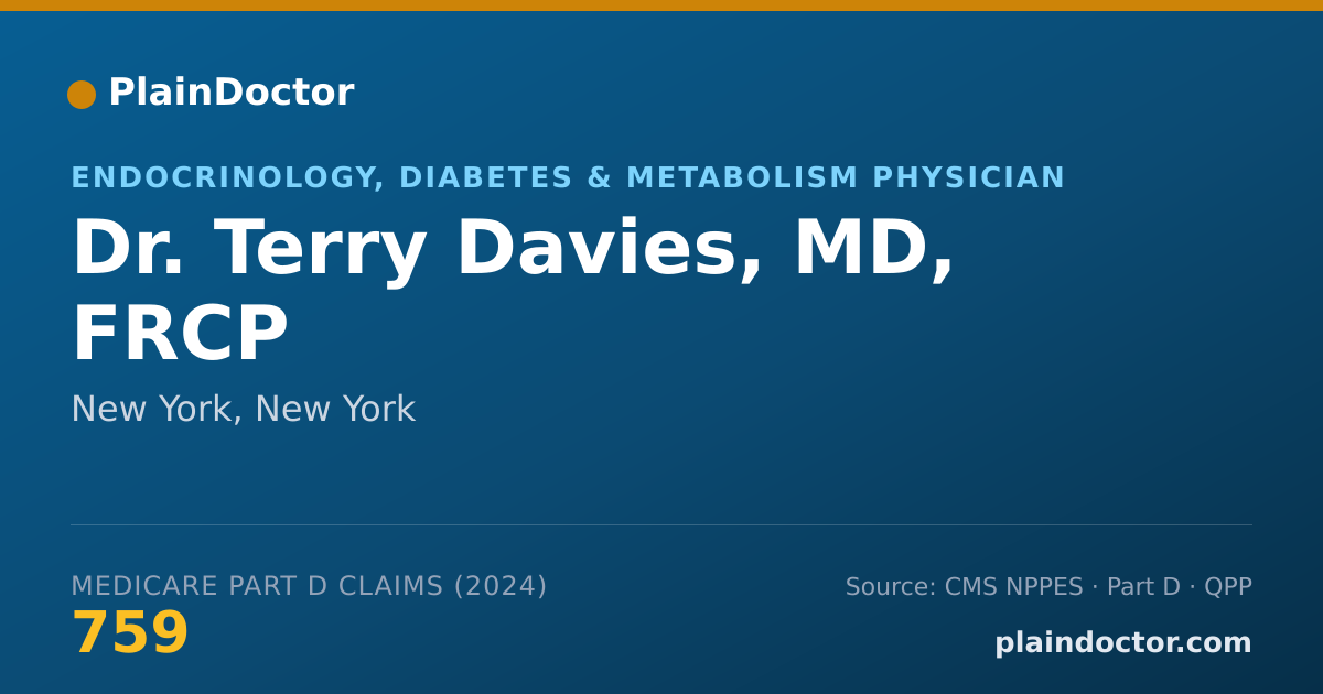 Shareable card for Terry Davies, MD, FRCP - Endocrinology, Diabetes & Metabolism Physician, New York, NY