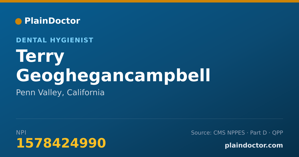 Shareable card for Terry Geoghegancampbell - Dental Hygienist, Penn Valley, CA