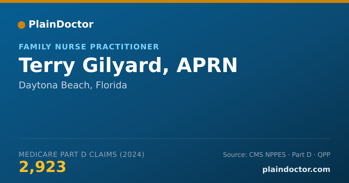 Shareable card for Terry Gilyard, APRN - Family Nurse Practitioner, Daytona Beach, FL