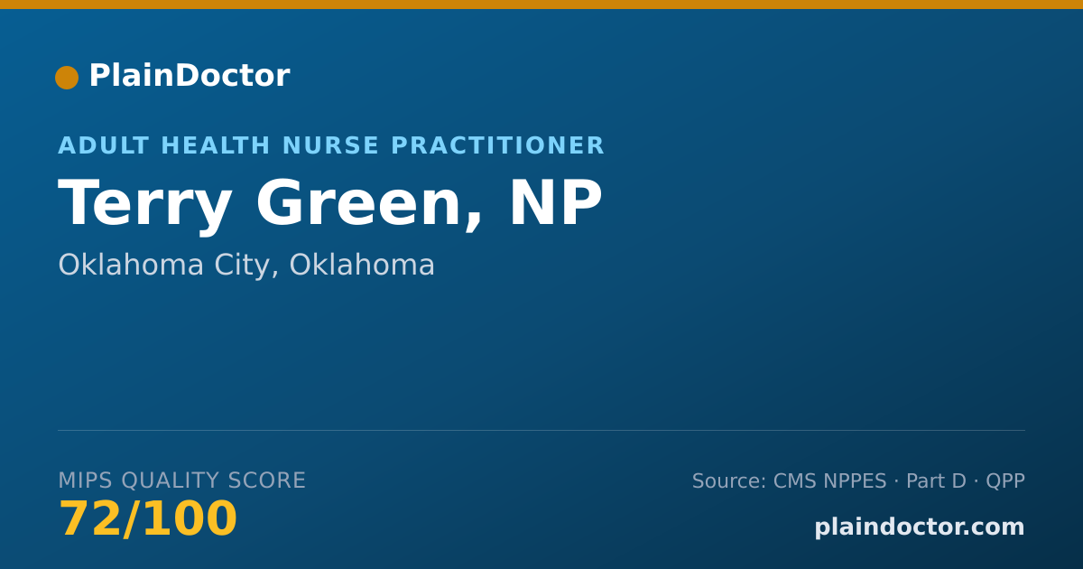 Shareable card for Terry Green, NP - Adult Health Nurse Practitioner, Oklahoma City, OK