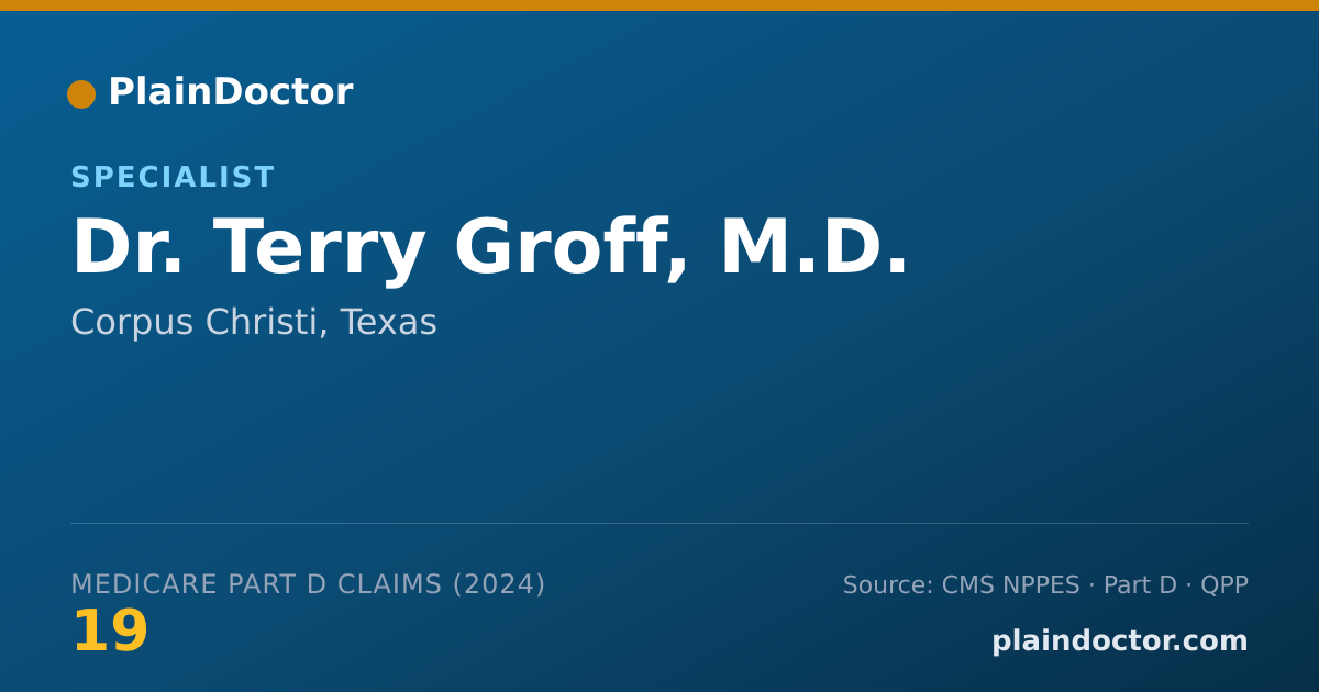 Shareable card for Terry Groff, M.D. - Specialist, Corpus Christi, TX