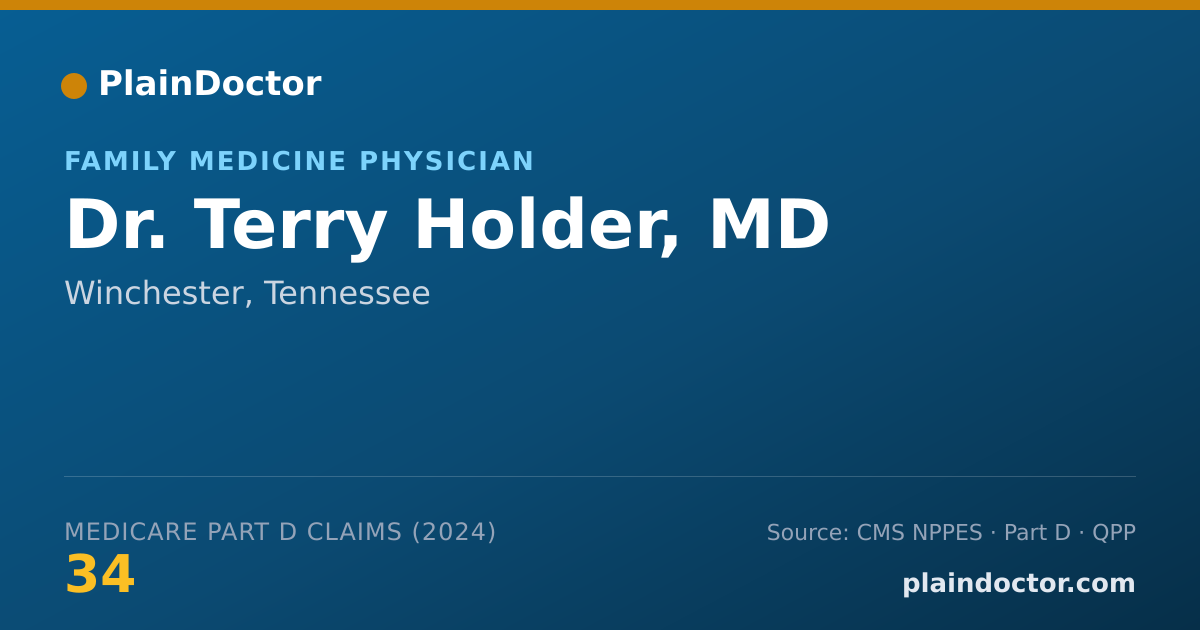 Shareable card for Terry Holder, MD - Family Medicine Physician, Winchester, TN