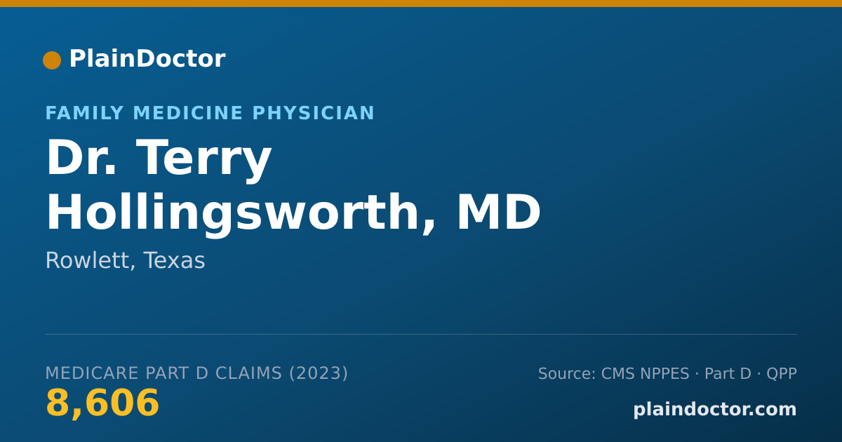 Shareable card for Terry Hollingsworth, MD - Family Medicine Physician, Rowlett, TX
