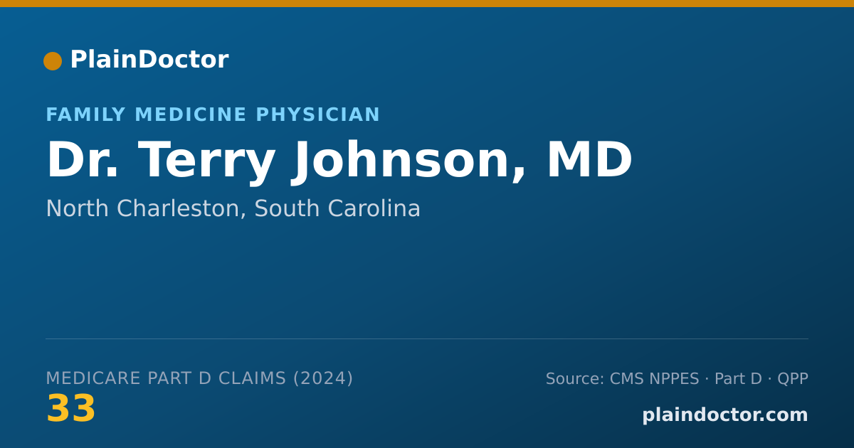 Shareable card for Terry Johnson, MD - Family Medicine Physician, North Charleston, SC