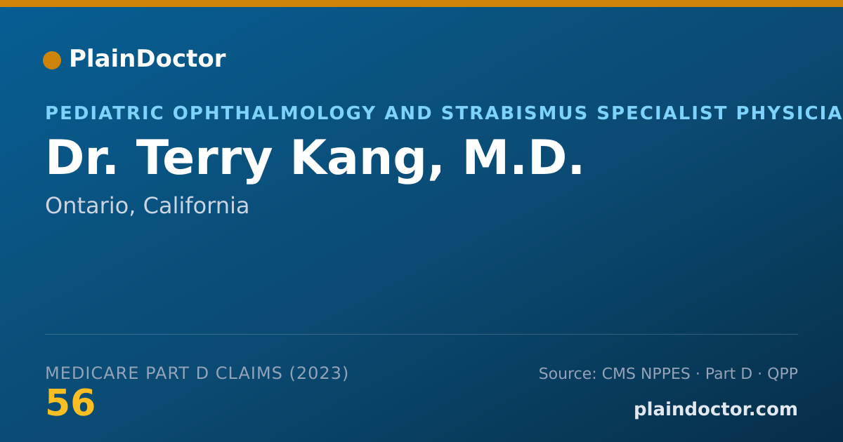 Shareable card for Terry Kang, M.D. - Pediatric Ophthalmology and Strabismus Specialist Physician, Ontario, CA