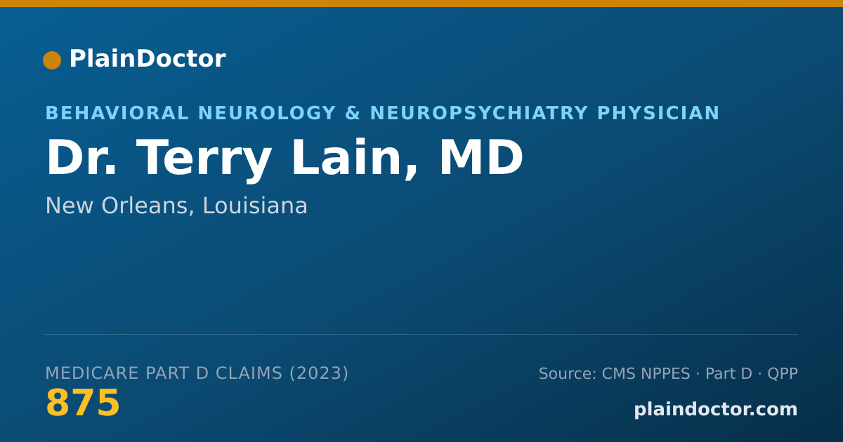 Shareable card for Terry Lain, MD - Behavioral Neurology & Neuropsychiatry Physician, New Orleans, LA