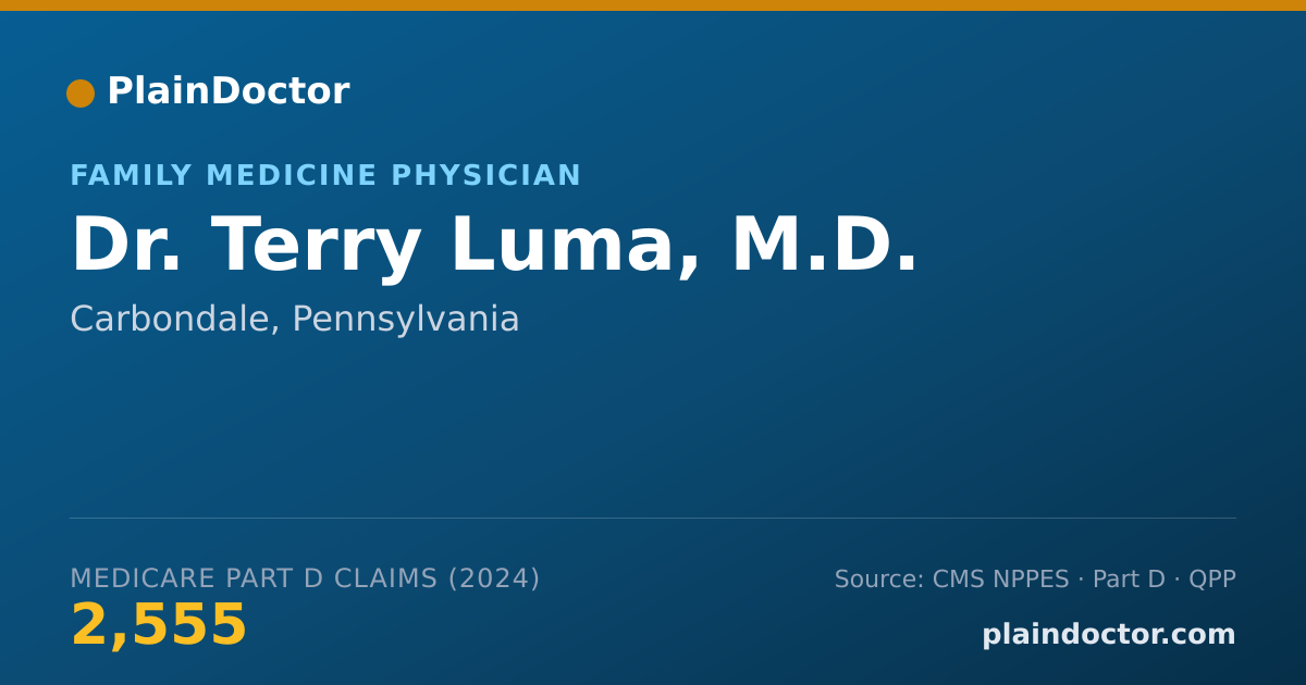 Shareable card for Terry Luma, M.D. - Family Medicine Physician, Carbondale, PA