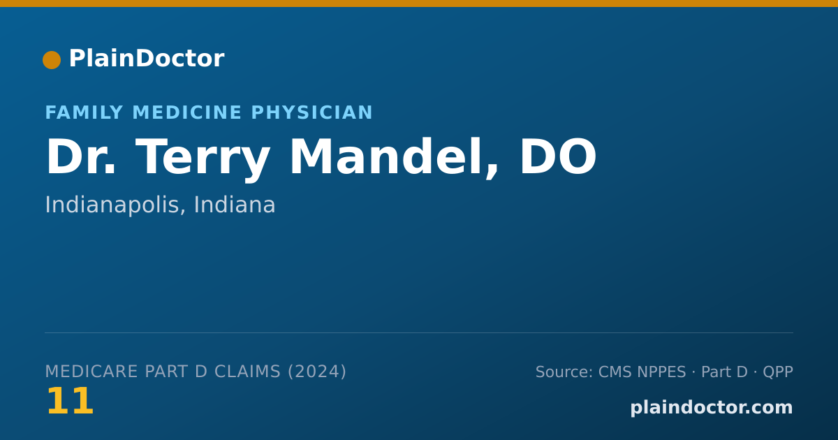Shareable card for Terry Mandel, DO - Family Medicine Physician, Indianapolis, IN