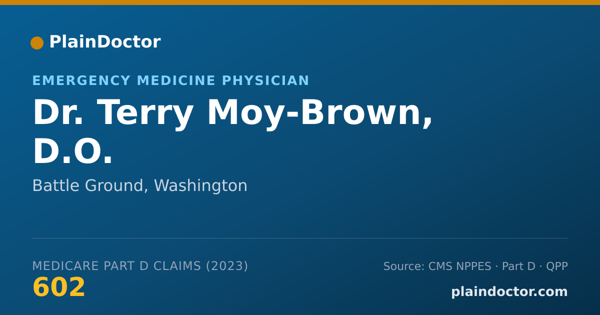 Shareable card for Terry Moy-Brown, D.O. - Emergency Medicine Physician, Battle Ground, WA