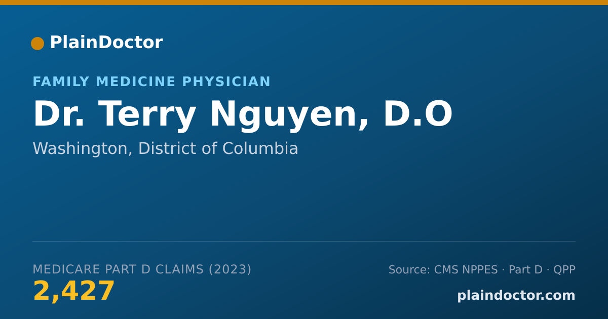 Shareable card for Terry Nguyen, D.O - Family Medicine Physician, Washington, DC