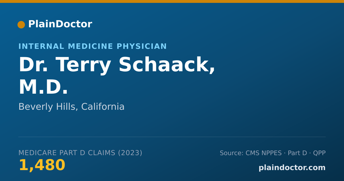 Shareable card for Terry Schaack, M.D. - Internal Medicine Physician, Beverly Hills, CA