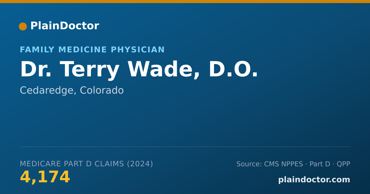Shareable card for Terry Wade, D.O. - Family Medicine Physician, Cedaredge, CO