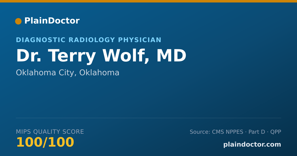 Shareable card for Terry Wolf, MD - Internal Medicine Physician, Oklahoma City, OK