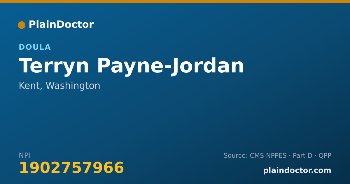 Shareable card for Terryn Payne-Jordan - Doula, Kent, WA