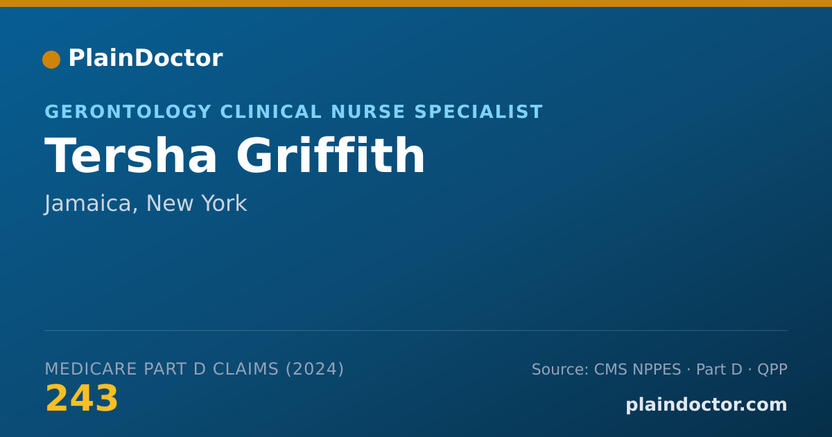 Shareable card for Tersha Griffith - Gerontology Clinical Nurse Specialist, Jamaica, NY