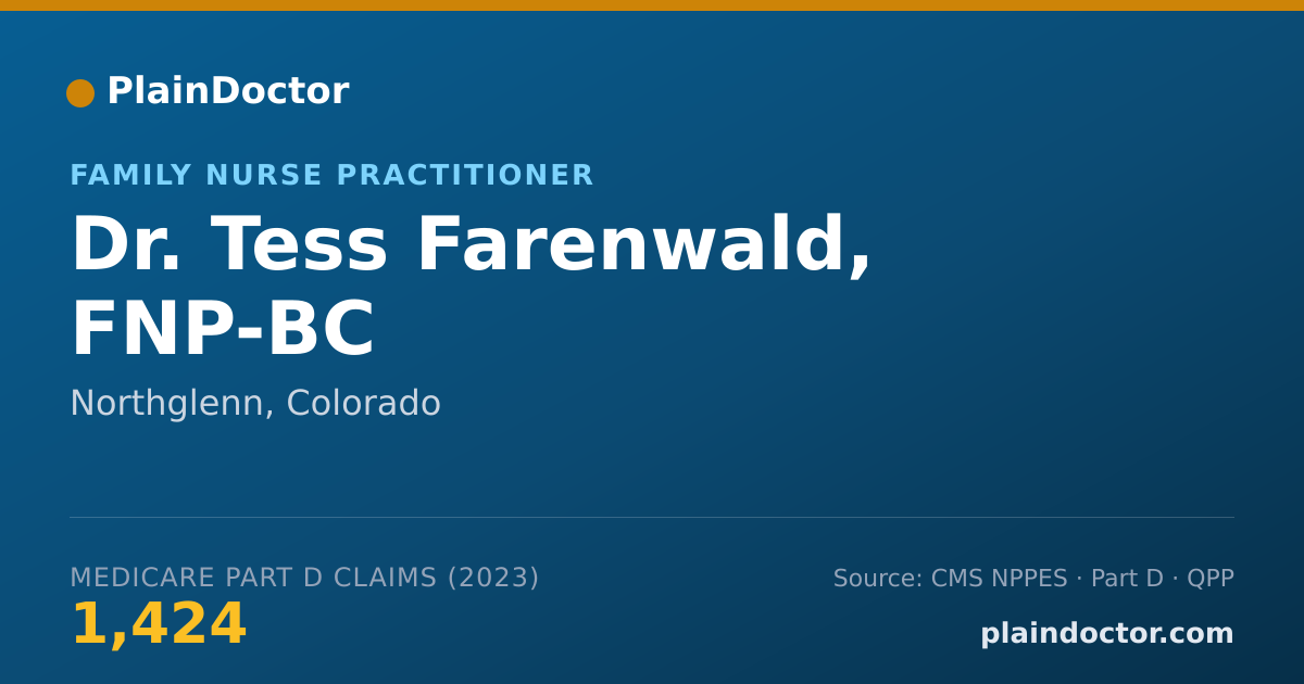 Shareable card for Tess Farenwald, FNP-BC - Family Nurse Practitioner, Northglenn, CO