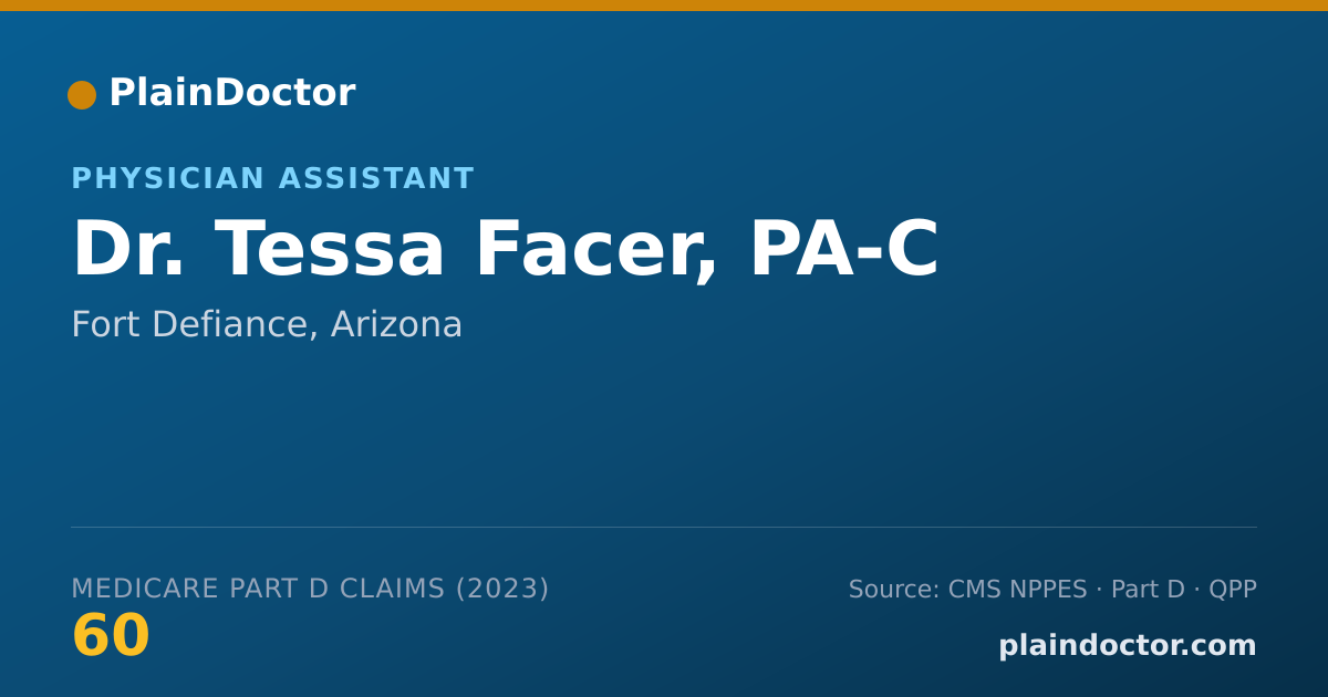 Shareable card for Tessa Facer, PA-C - Physician Assistant, Fort Defiance, AZ