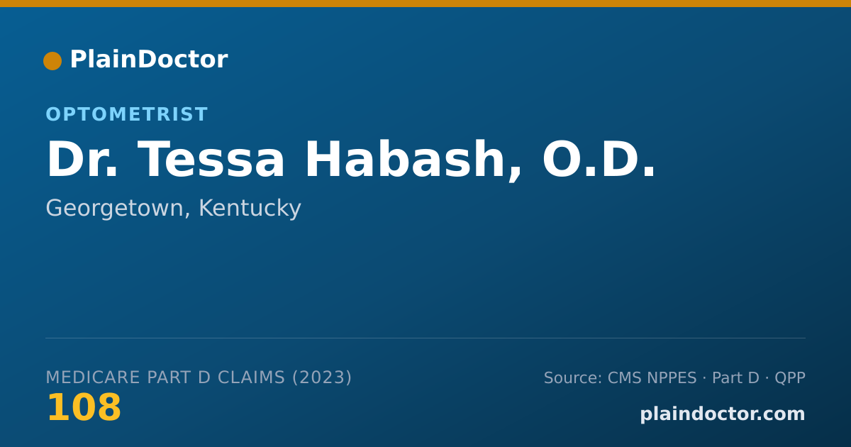 Shareable card for Tessa Habash, O.D. - Optometrist, Georgetown, KY
